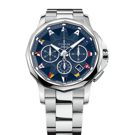 Review Copy Corum Admiral 42 Chronograph Watch A984/03445 - 984.101.20/V705 AB12 - Click Image to Close